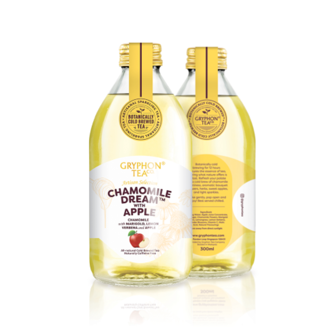 Gryphon Sparkling Cold Brew Tea - Chamomile Dream™ with Apple (Caffeine Free)