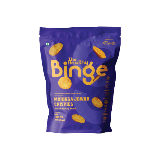 Healthy Binge Moringa Jowar Crispies - Indian Masala (40g)