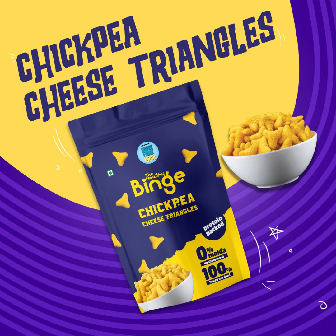 Healthy Binge Chickpea Triangles - Cheese (60g)