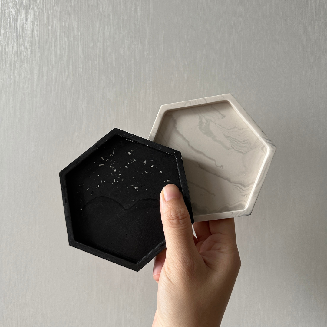 Jhoou Studio - Jesmonite Hexagon Coaster