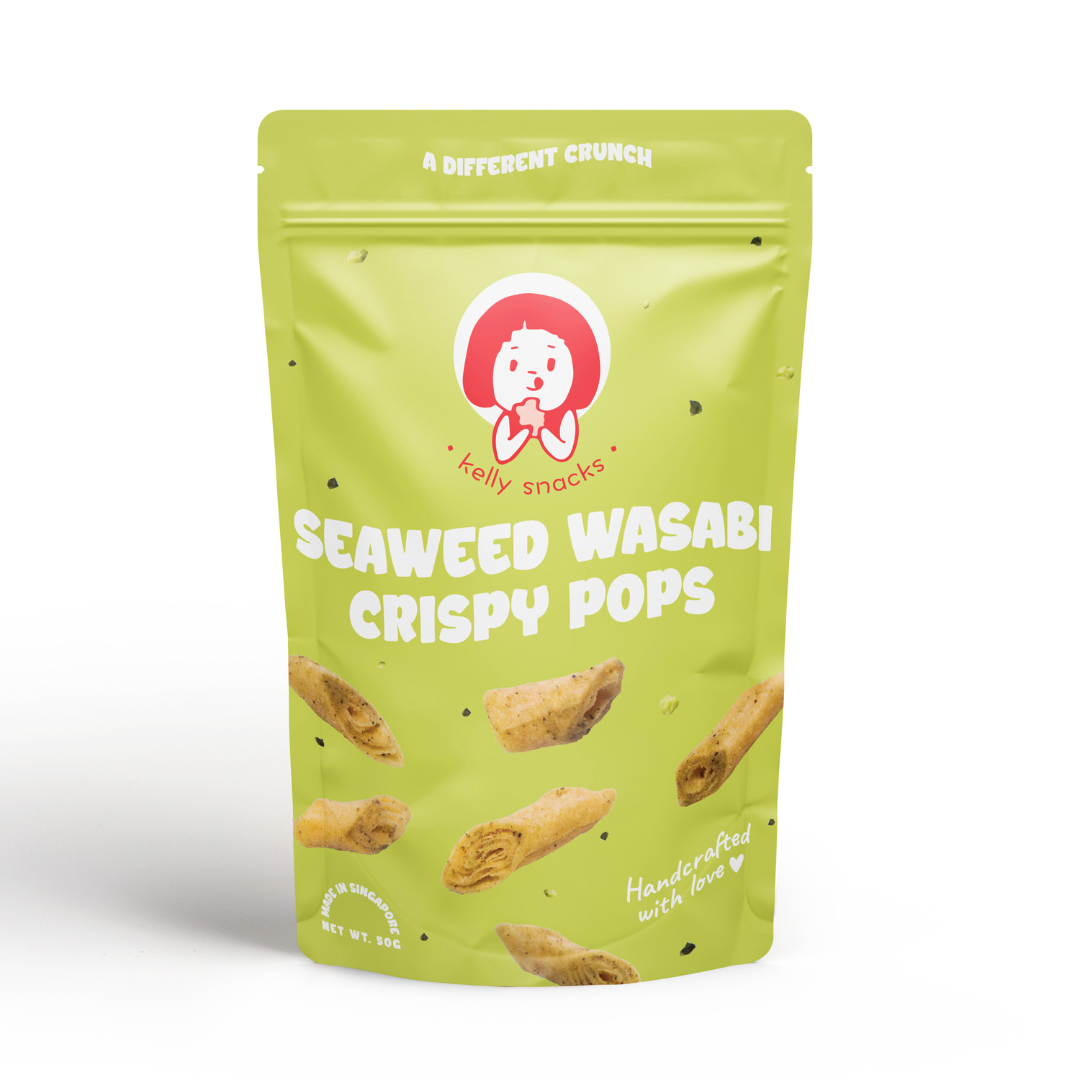 Kelly Snacks Crispy Pops - Seaweed Wasabi (70g)