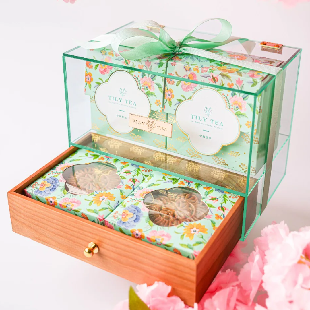 Mid-Autumn Blessings Box (Mooncake & Tea Gift Set)