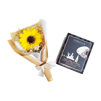 Mini Bouquet & Journey Candle Combo (Black)