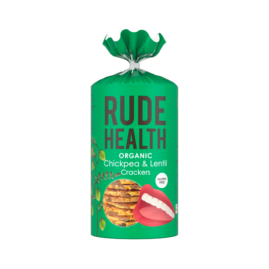 Rude Health Organic Crackers - Chickpea & Lentil (Vegan)