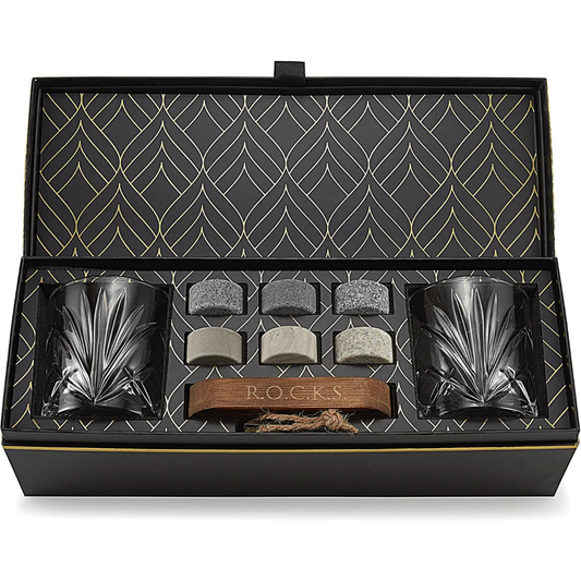 The Connoisseur’s Set with 2 Whiskey Crystal Palm Glasses