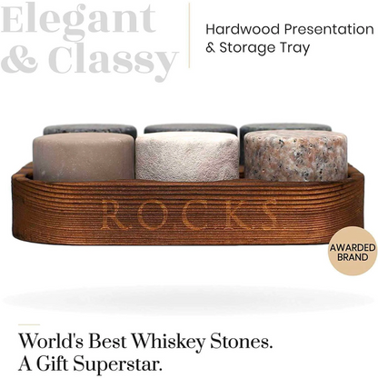 The Original ROCKS Whiskey Granite Chilling Stone