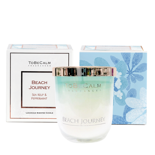 To Be Calm - Medium Soy Candle - Beach Journey (Sea Kelp & Peppermint)