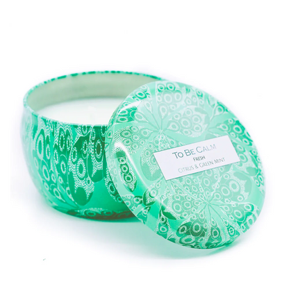 To Be Calm Mini Soy Candle - Fresh (Citrus & Green Mint)
