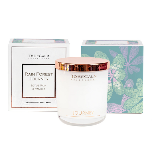 To Be Calm - Medium Soy Candle - Rainforest Journey (Lotus, Rain & Vanilla)