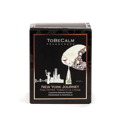 To Be Calm Medium Soy Candle - New York Journey (Pink Pepper, Tobacco & Cedar)