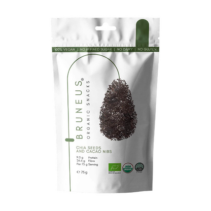 Bruneus Organic Chia Seeds & Cacao Nibs Clusters