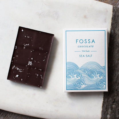 Sea Salt Dark Fossa Chocolate Opened