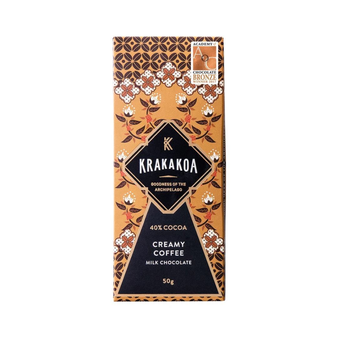 Krakakoa Chocolate Bar - Creamy Coffee Milk Chocolate (50g)