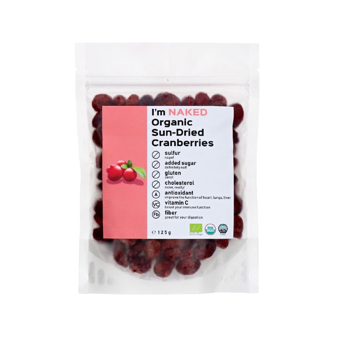 NAKED Organic Sun-dried Cranberries