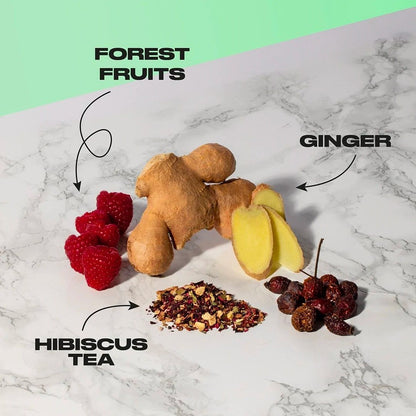 OFFBLAK Brighten Up Tea (Forest Fruits & Ginger Fruit Tea, 12 bags)