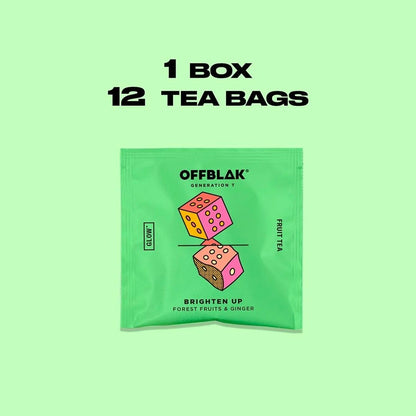 OFFBLAK Brighten Up Tea (Forest Fruits & Ginger Fruit Tea, 12 bags)