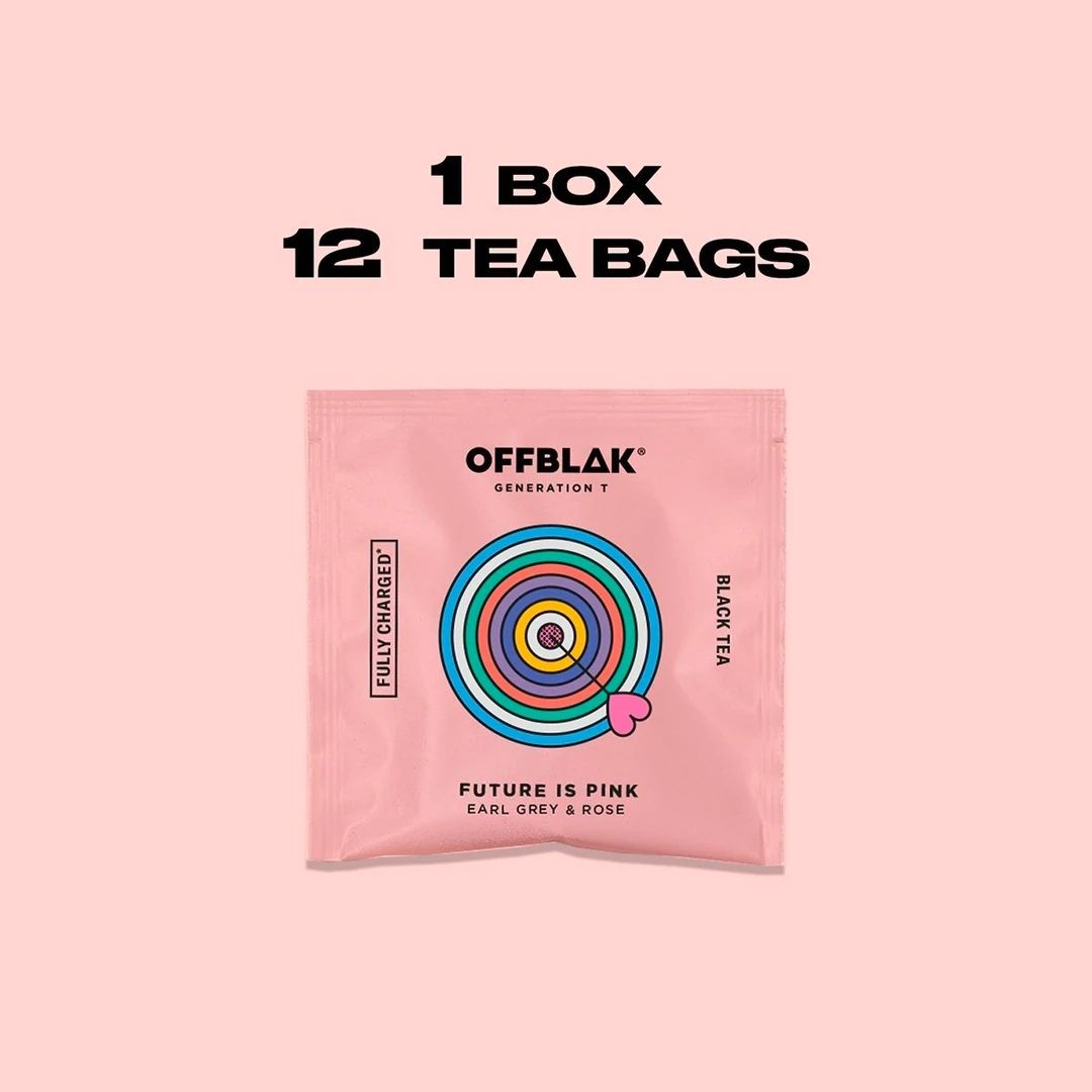 OFFBLAK Future is Pink Tea (Earl Grey & Rose Black Tea, 12 bags)
