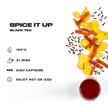 OFFBLAK Spice It Up Tea (Masala Chai Black Tea, 12 bags)
