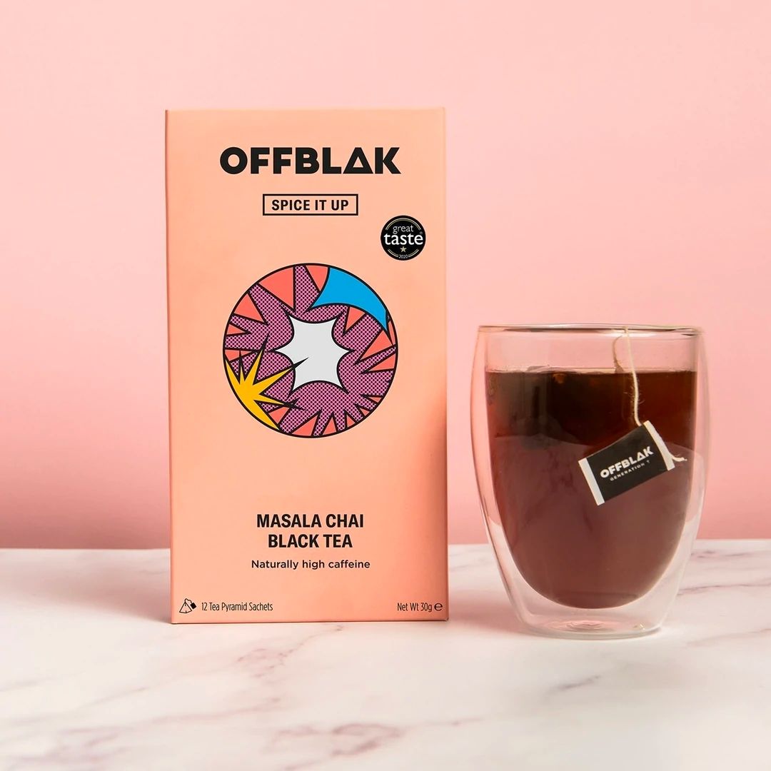 OFFBLAK Spice It Up Tea (Masala Chai Black Tea, 12 bags)