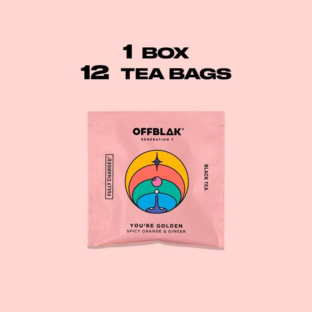 OFFBLAK You're Golden Tea (Spicy Orange & Ginger Black, 12 bags)
